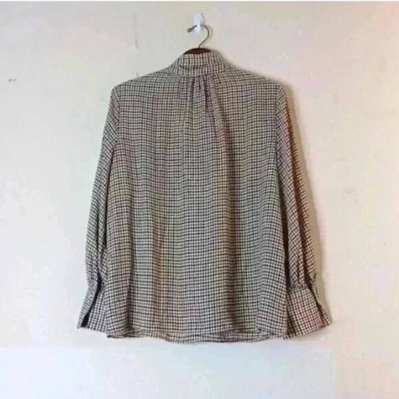 who what wear women's Blouse with Tie Front and Bib Collar - Picture 2 of 13